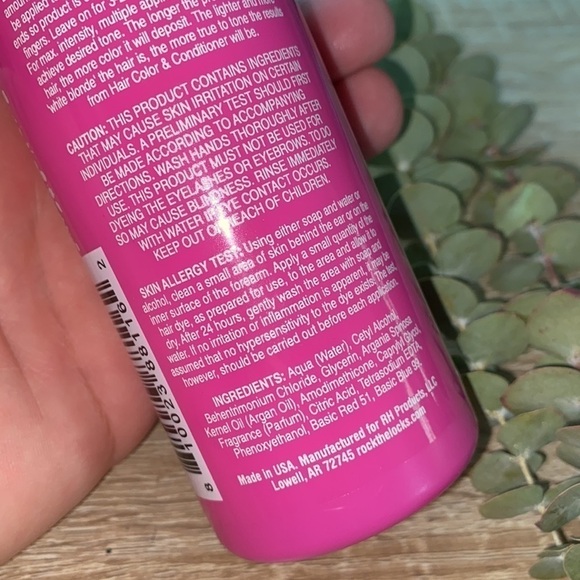Pink hair color & conditioner NEW Rock the‎ locks cruelty free vegan barbiecore - Picture 3 of 3